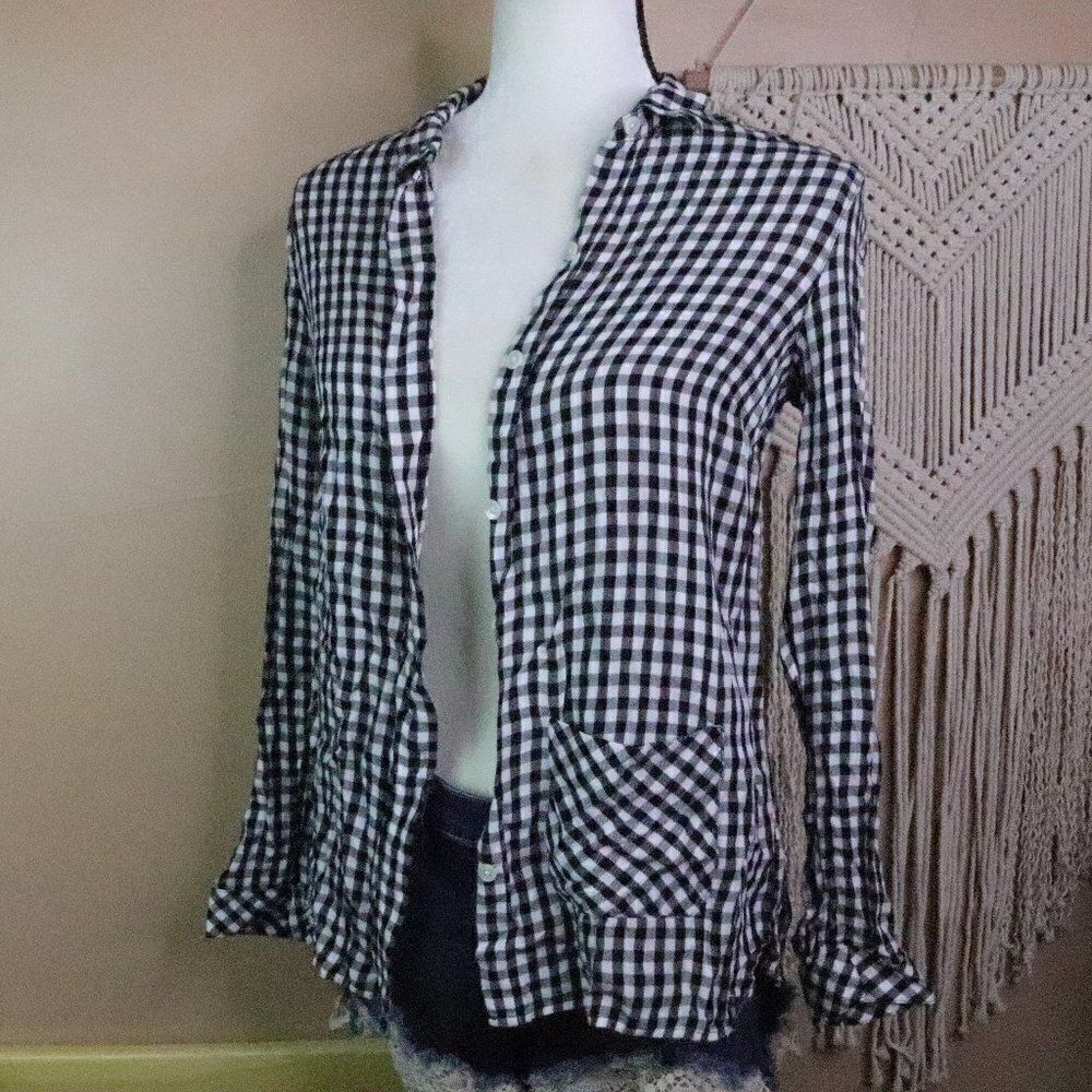 J. Jill |β GinghamβPlaidβButtonβUpβTopβXS